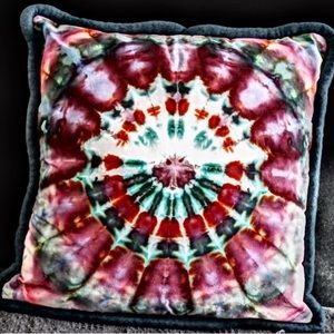 Lovingly Crafted Hand Dyed Pillow in a Mandala Style